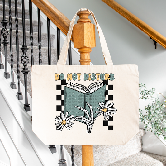 Do Not Disturb - Large Zippered Tote Bag