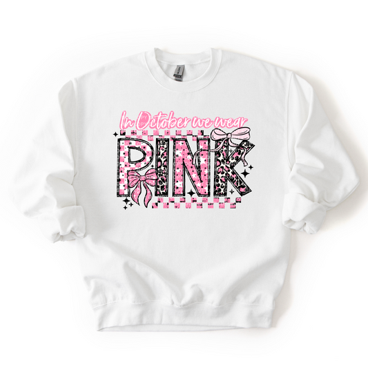 In October We Wear Pink V1 Sweatshirt